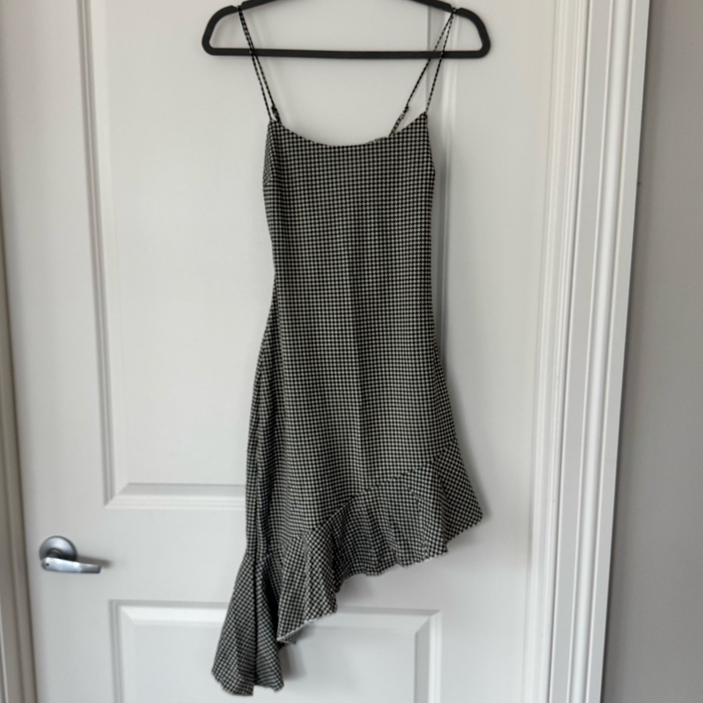 Abercrombie Asymmetrical Clasp-Back Midi Dress